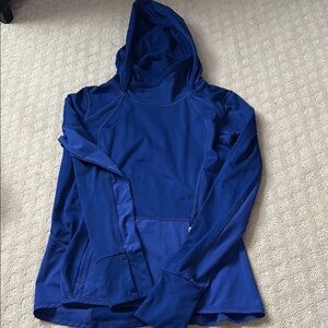 Athleta Royal Blue Hooded Athletic Top S